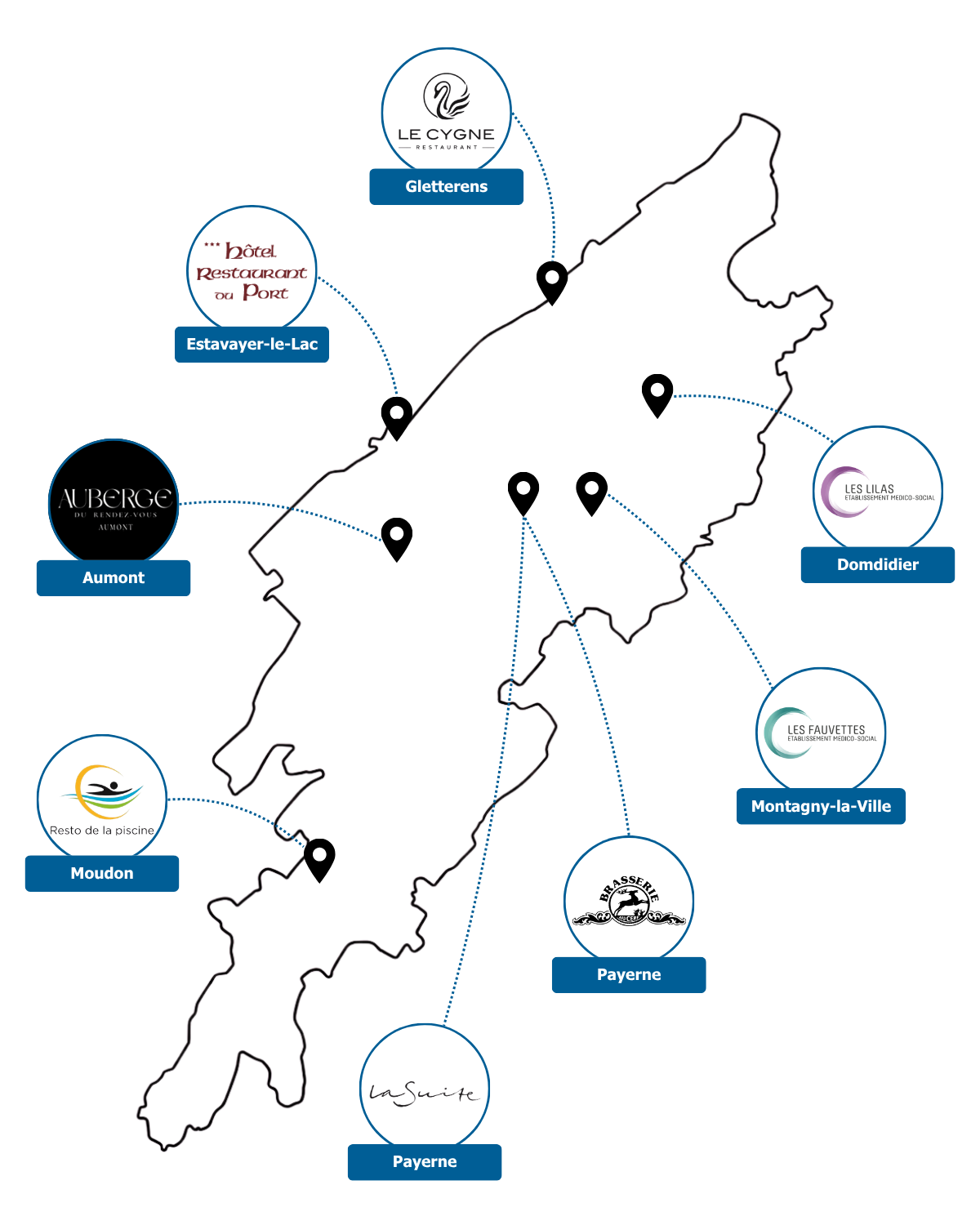 Carte des restaurants participants